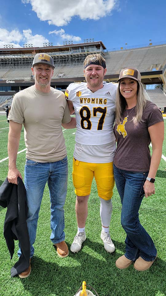 Lauren at a University of Wyoming football game